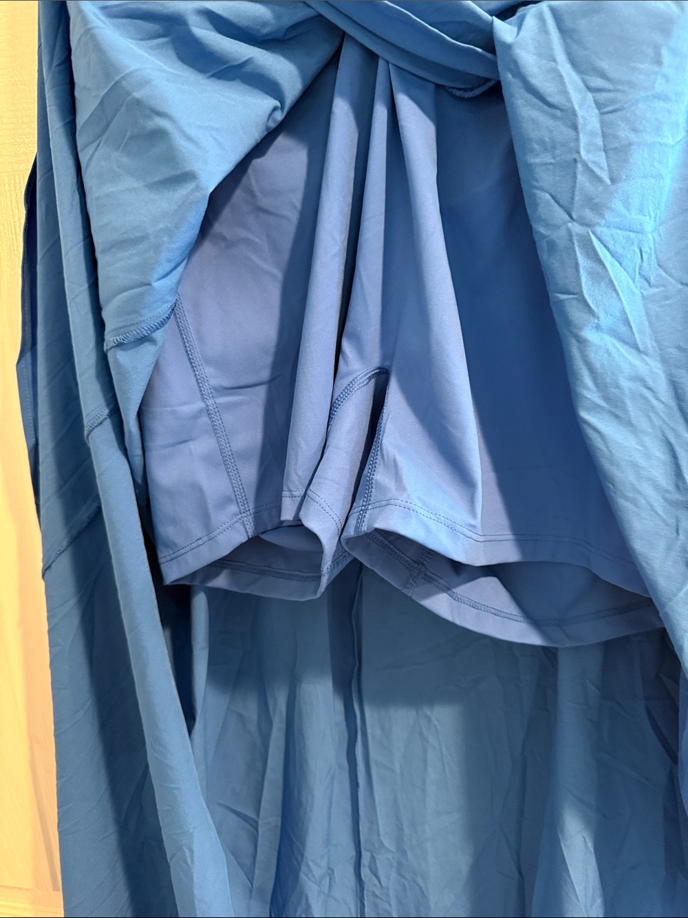 HALARA Cobalt Blue High-Low Flow Skirt - Picture 2 of 3